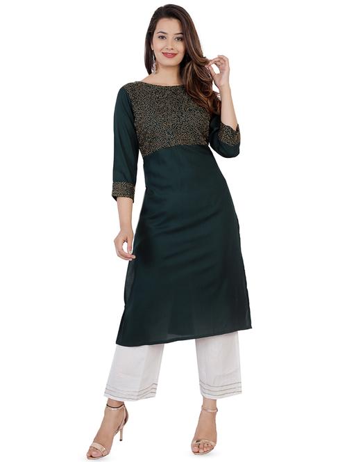 embroidered straight kurta - 16859449 - Very Small Image - 1