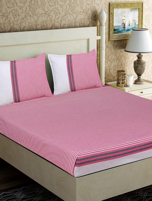cotton double bedsheet with 2 pillow covers - 16859658 - Very Small Image - 1