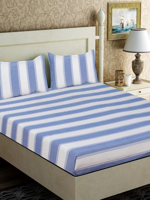 cotton double bedsheet with 2 pillow covers - 16859662 - Very Small Image - 1