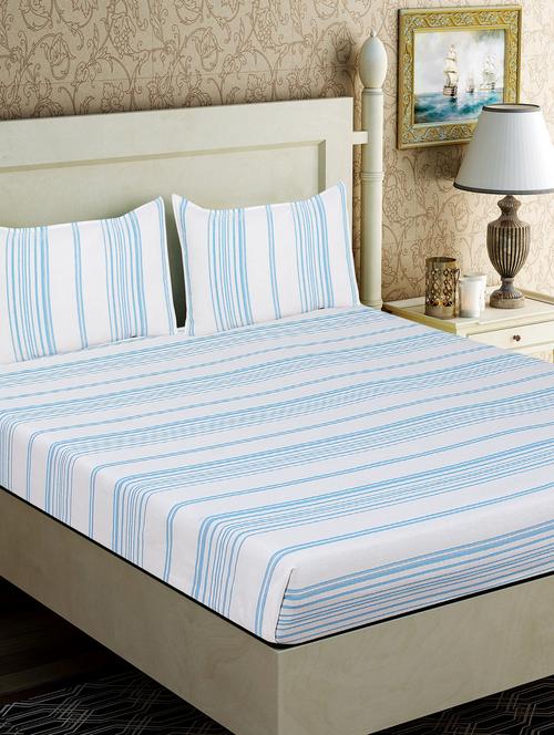 cotton double bedsheet with 2 pillow covers - 16859665 - Very Small Image - 1