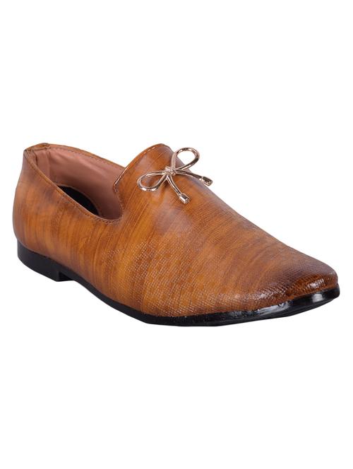 tan leatherette slip ons - 16860366 - Very Small Image - 1