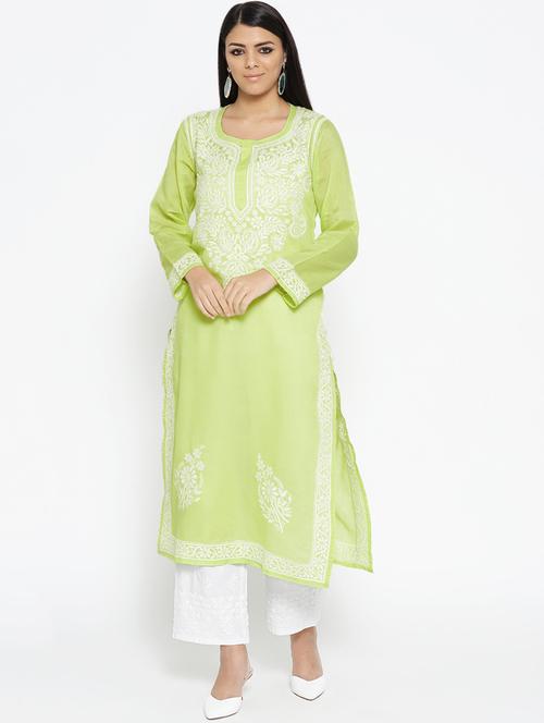 chikankari kurta palazzo set - 16861689 - Very Small Image - 1