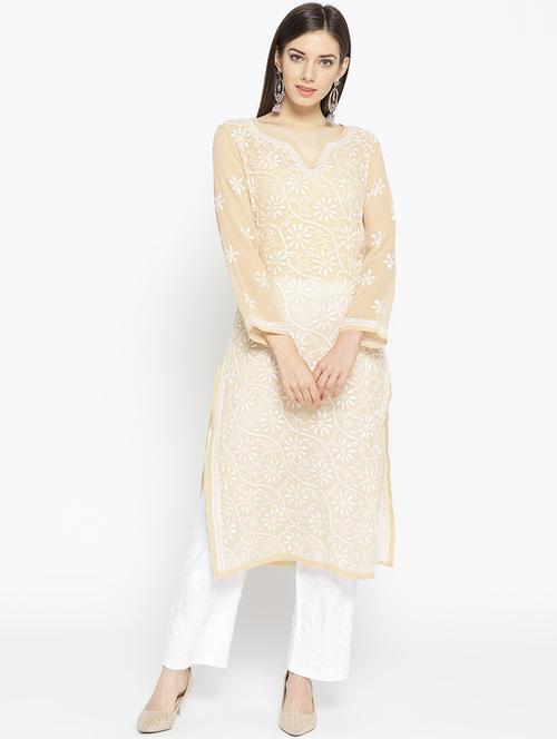chikankari kurta palazzo set - 16861700 - Very Small Image - 1