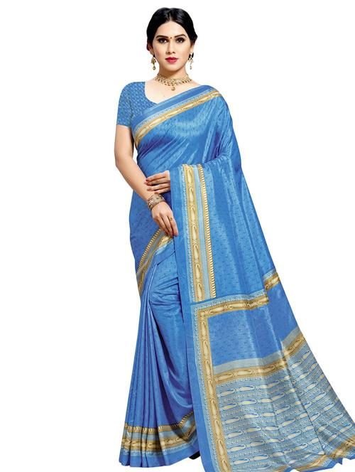 paisley printed saree with blouse - 16861931 - Very Small Image - 1