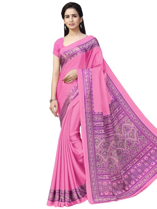 chevron printed saree with blouse - 16861952 - Very Small Image - 1