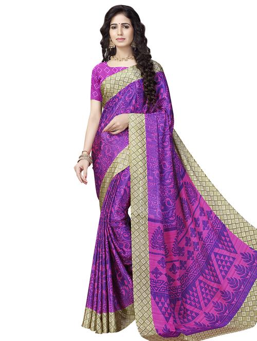 paisley printed saree with blouse - 16861961 - Very Small Image - 1