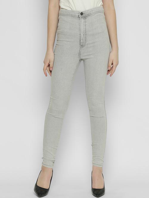 high rise solid jeans - 16862329 - Very Small Image - 1