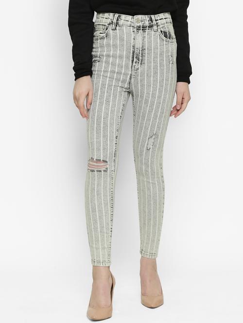 high rise striped jeans - 16862341 - Very Small Image - 1