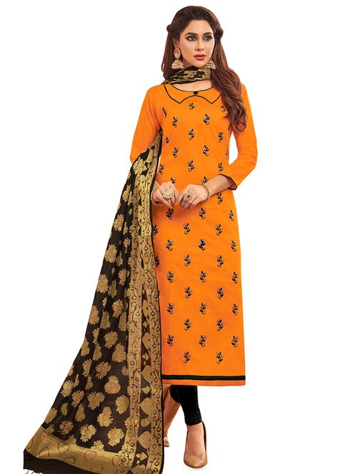 embroidered unstitched suit - 16862530 - Very Small Image - 1
