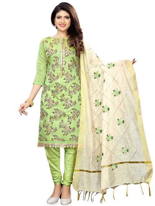 floral straight unstitched suit - 16862541 - Very Small Image - 1