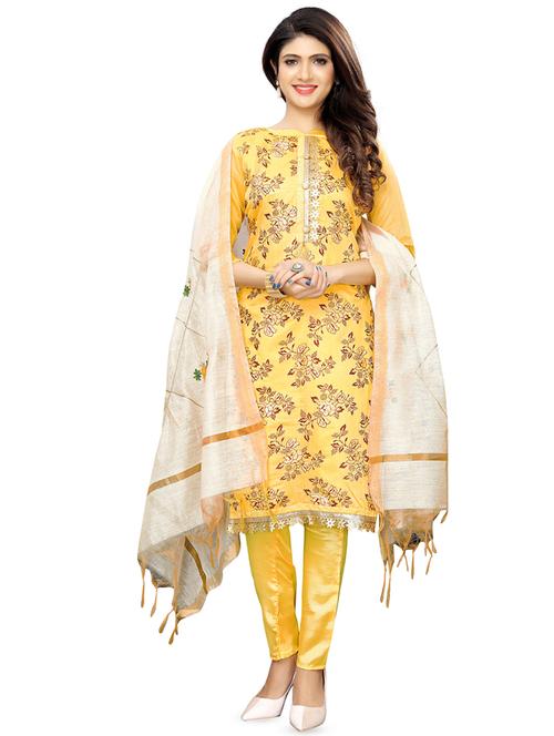 floral unstitched suit - 16862543 - Very Small Image - 1
