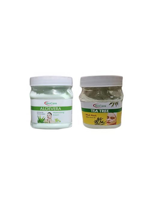biocare aloevera cream 500gm and tea tree mud mask 500gm - 16862981 - Very Small Image - 1