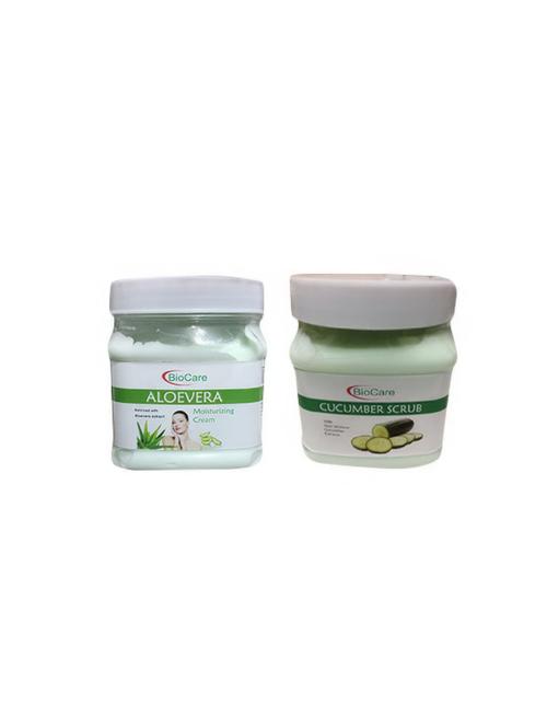 biocare aloevera cream 500gm and cucumber scrub 500gm - 16862987 - Very Small Image - 1