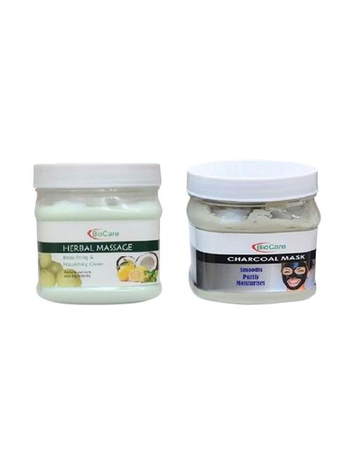 biocare herbal massage cream 500gm and charcoal mask 500gm - 16863085 - Very Small Image - 1