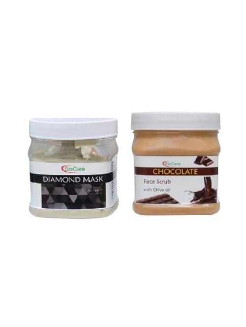 biocare diamond mask 500gm and chocolate scrub 500gm - 16863180 - Very Small Image - 1