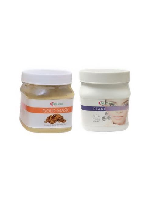 biocare gold mask 500gm and pearl scrub 500gm - 16863193 - Very Small Image - 1