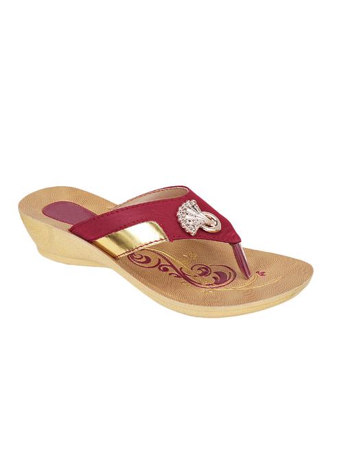 maroon slippers flip flops - 16863675 - Very Small Image - 1