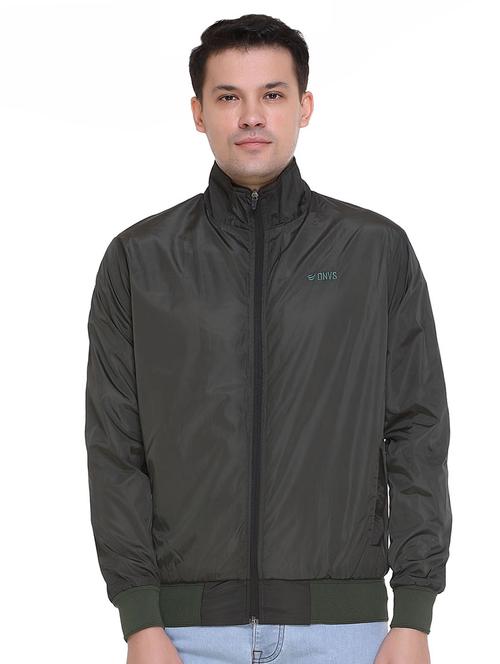 green solid casual jacket - 16864589 - Very Small Image - 1