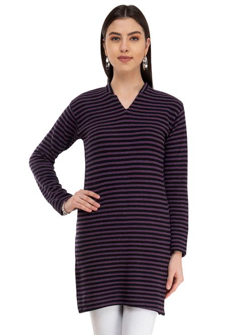 checkered woolen kurta - 16864658 - Very Small Image - 1
