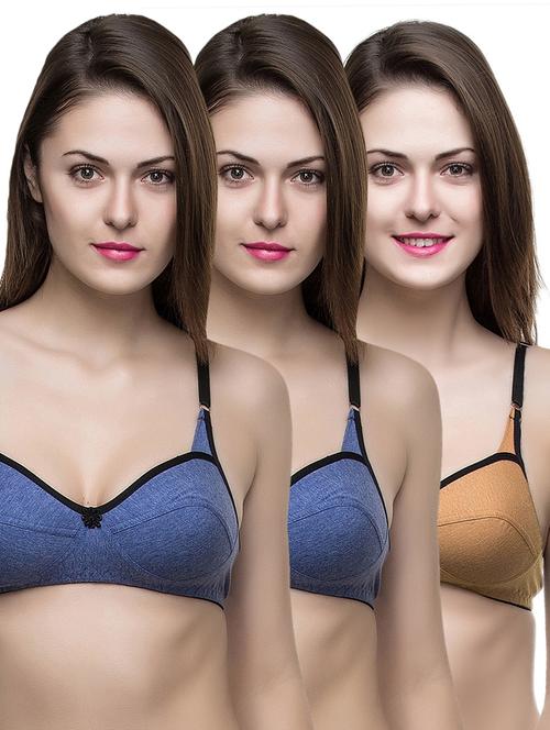 set of 3 solid bra - 16864928 - Very Small Image - 1