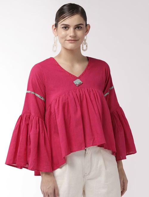 bell sleeves floral top - 16865503 - Very Small Image - 1
