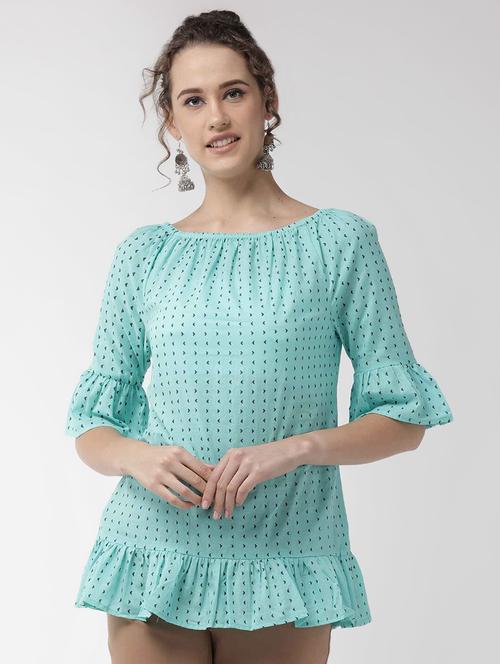 flute sleeves printed top - 16865526 - Very Small Image - 1
