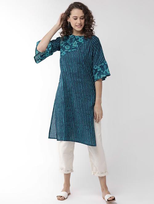 striped straight kurta - 16865540 - Very Small Image - 1