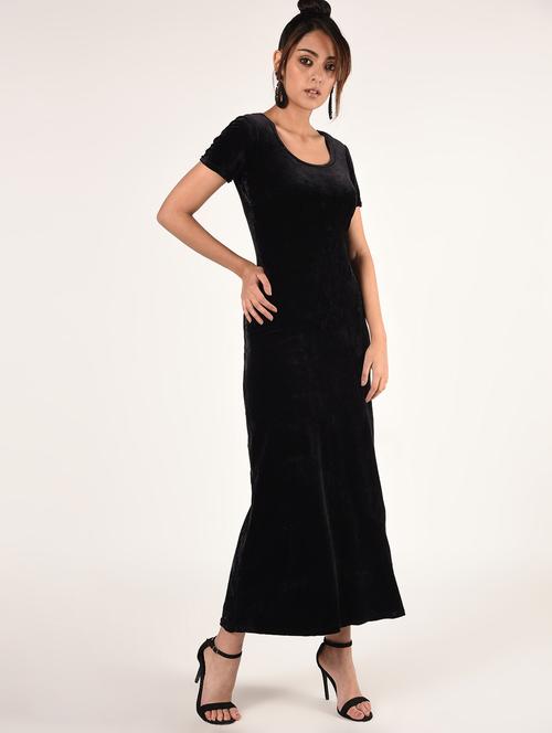 solid fit & flare gown - 16865785 - Very Small Image - 1