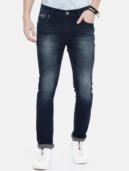 dark blue light washed denim jeans - 16865990 - Very Small Image - 1