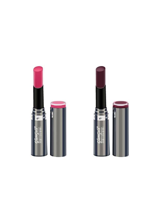 glamgals creme matte finish lipstick buy 1 get 1 free ( brownie , barbie pink ) - 16866268 - Very Small Image - 1