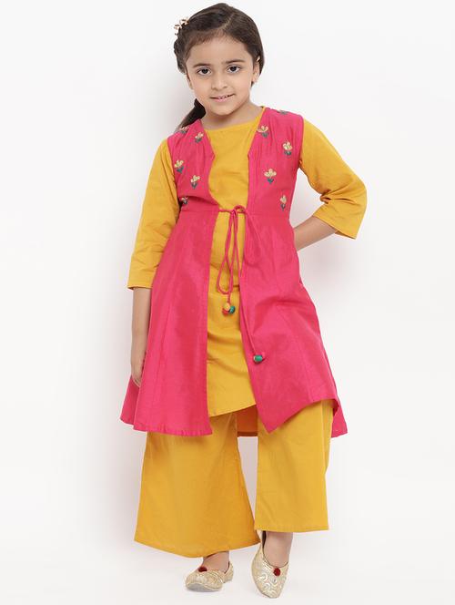 yellow cotton suit set - 16866379 - Very Small Image - 1