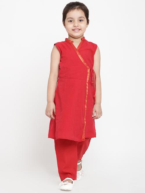 red cotton suit set - 16866381 - Very Small Image - 1
