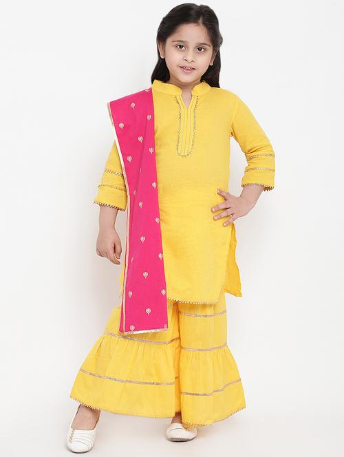 yellow sharara set suit set - 16866390 - Very Small Image - 1