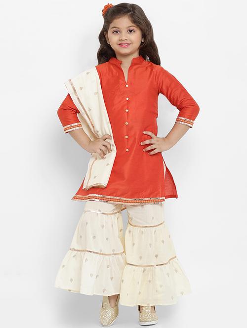 orange cotton suit set - 16866401 - Very Small Image - 1