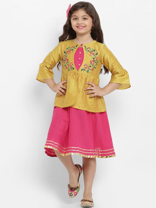 yellow cotton frock - 16866443 - Very Small Image - 1