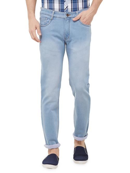 light blue washed denim jeans - 16866627 - Very Small Image - 1