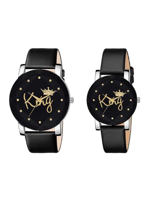 k&u king-queen 3d glass couple theme unisex wrist analog watch - 16866986 - Very Small Image - 1