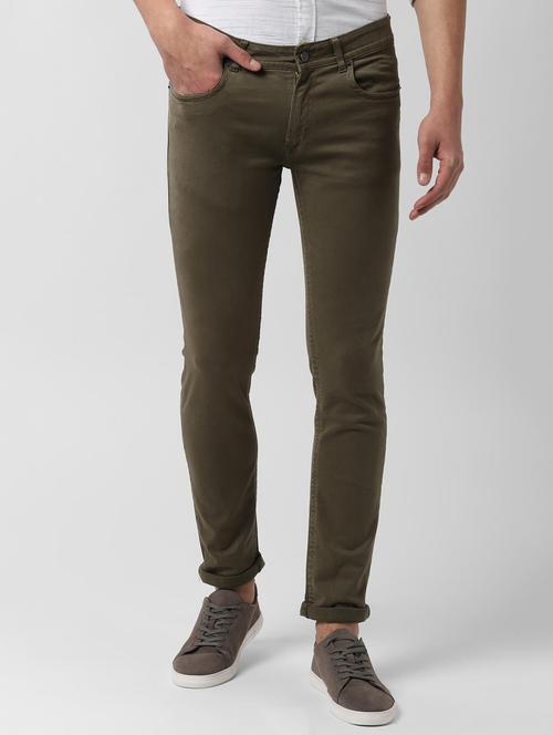 green solid plain jeans - 16867588 - Very Small Image - 1