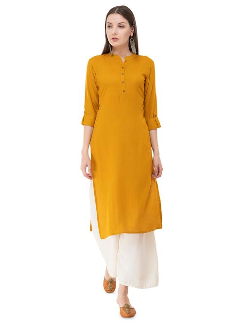 solid straight kurta - 16868105 - Very Small Image - 1