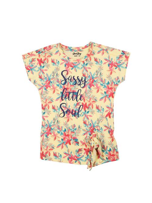 yellow cotton blend regular top - 16868181 - Very Small Image - 1