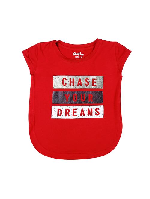red cotton blend regular top - 16868192 - Very Small Image - 1