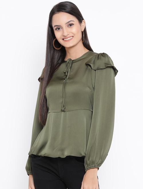 tie up neck a-line top - 16868323 - Very Small Image - 1