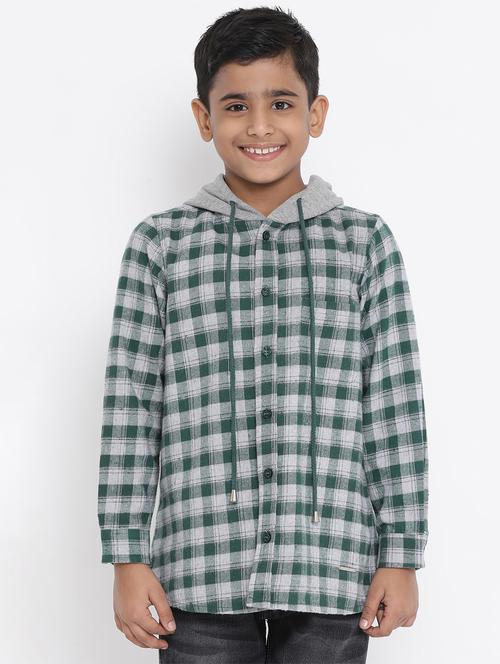 green colored cotton shirt - 16868336 - Very Small Image - 1