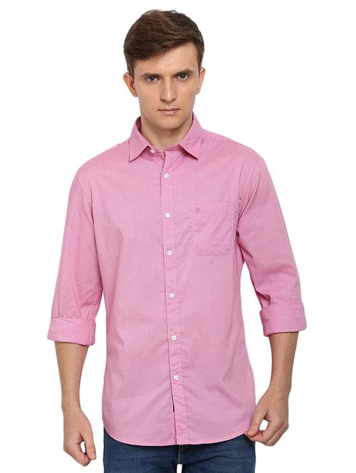 pink solid casual shirt - 16868901 - Very Small Image - 1