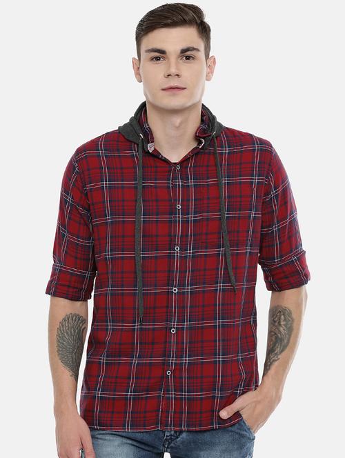 red checkered casual shirt - 16869385 - Very Small Image - 1