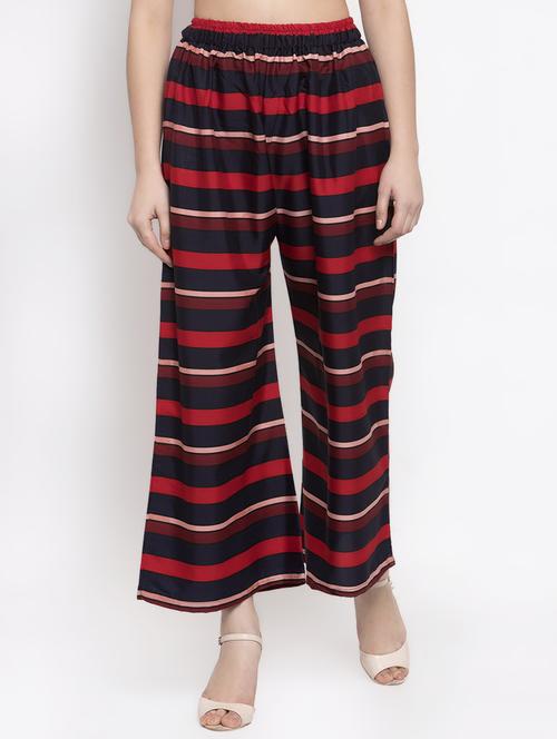high rise striped palazzo - 16869431 - Very Small Image - 1