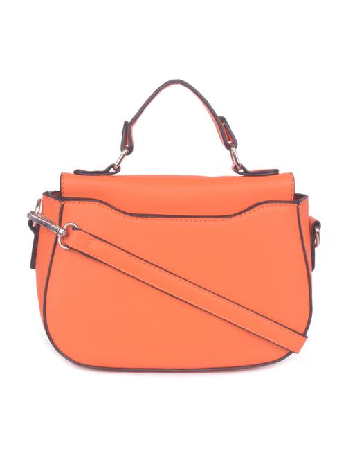 orange leatherette (pu) sling bag - 16869945 - Very Small Image - 1