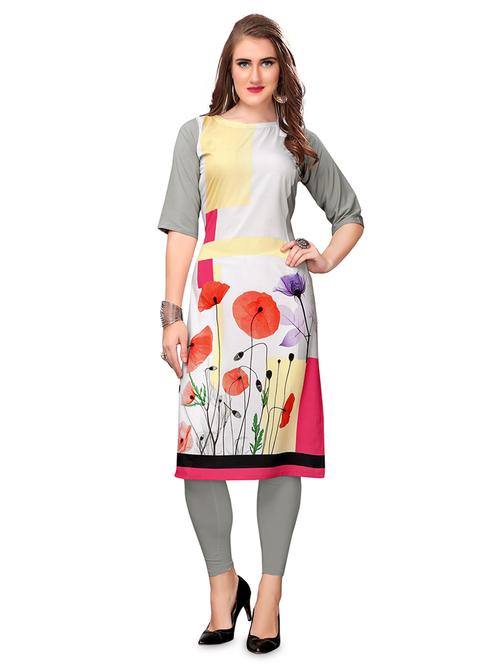 floral straight kurta - 16870271 - Very Small Image - 1