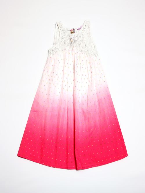 pink cotton frock - 16870962 - Very Small Image - 1