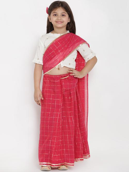pink silk blend printed saree - 16871604 - Very Small Image - 1